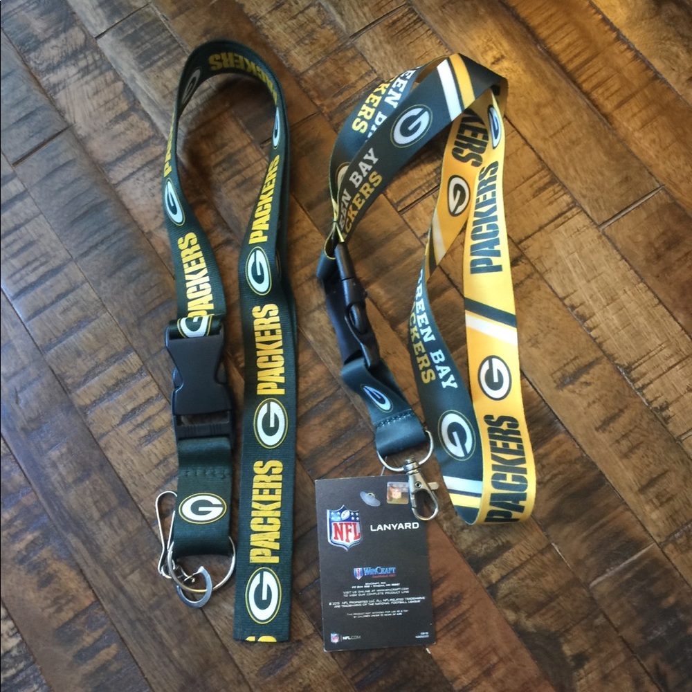 Two pack Green Bay Packers lanyards
